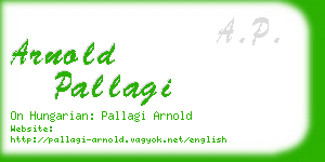 arnold pallagi business card